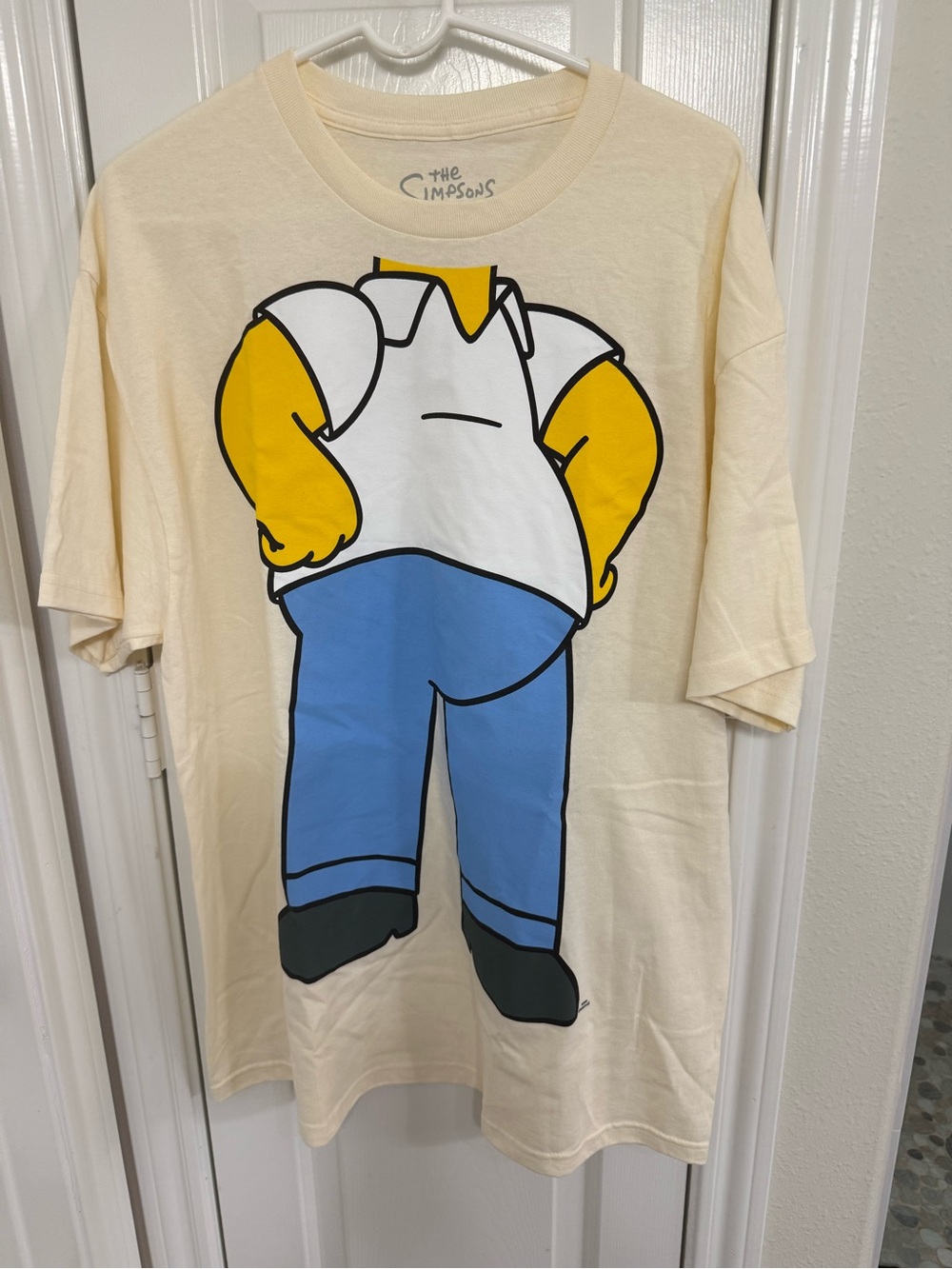 The Simpsons Homer Graphic Tee - Cream Short Sleeve Shirt
